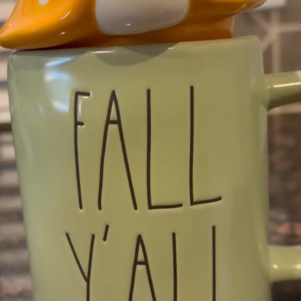 Rae Dunn mug with topper - Picture 3 of 4